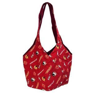 Florida State University Seminoles Red Handmade Fabric Travel Tote Bag Purse FSU